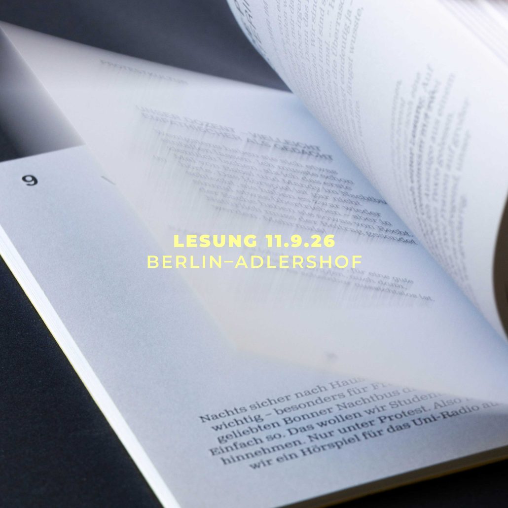 Lesung Helen Arnold Gedankenspiele Berlin